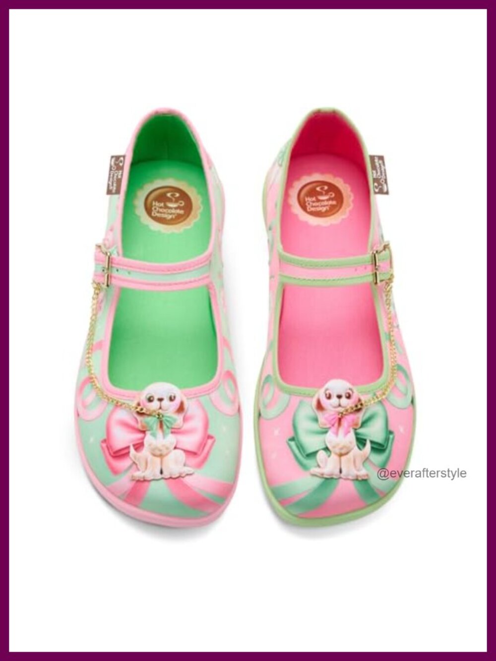 Mary Jane Flats Mismatched Pastel Vegan Canvas Cushioned Buckle